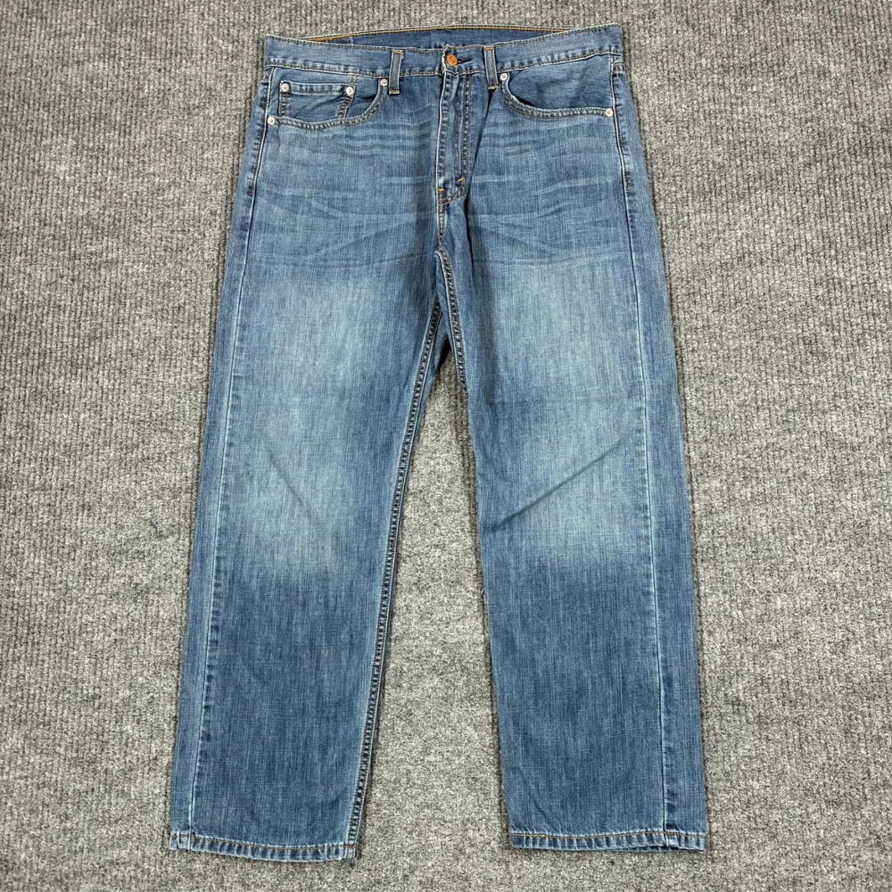 Levi's 505 Mens Jeans Size 36x29 Regular Fit Straight Leg Blue Denim Mid Rise
